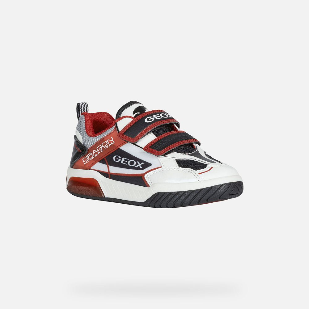 Basket Geox Inek - Blanche/Rouge - Garcon 280194-MUK